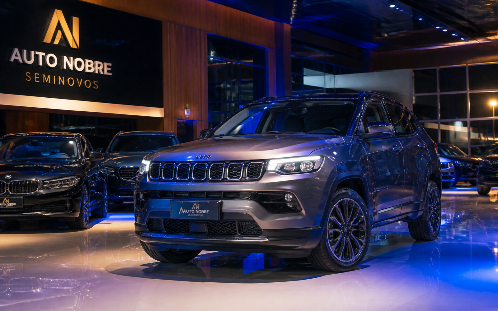 Showroom da GWN Autos com seminovos em destaque